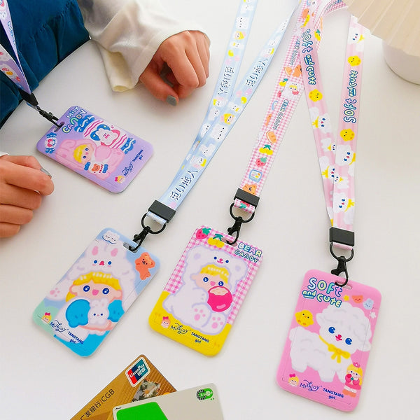 Sweet Girl [Rabbit Milk Candy] Lanyard Card Holder By Milkjoy