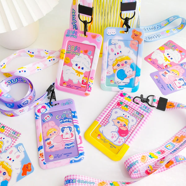 Sweet Girl [Rabbit Milk Candy] Lanyard Card Holder By Milkjoy