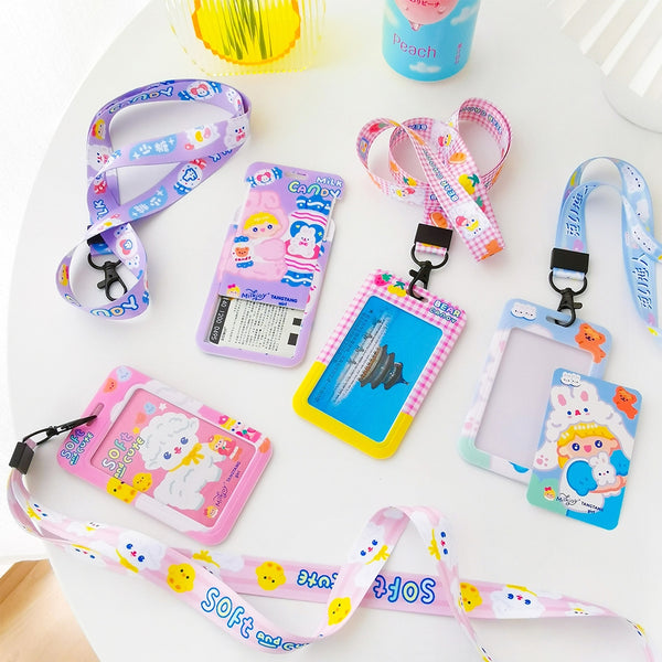 Sweet Girl [Rabbit Milk Candy] Lanyard Card Holder By Milkjoy