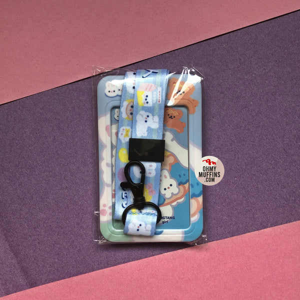 Sweet Girl [White Rabbit] Lanyard Card Holder By Milkjoy