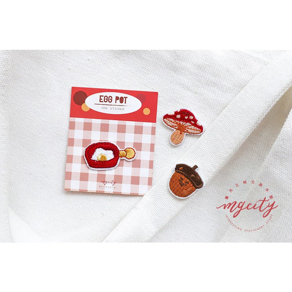 Sweet Shard [Egg Pot] Embroidered Sticker Patch