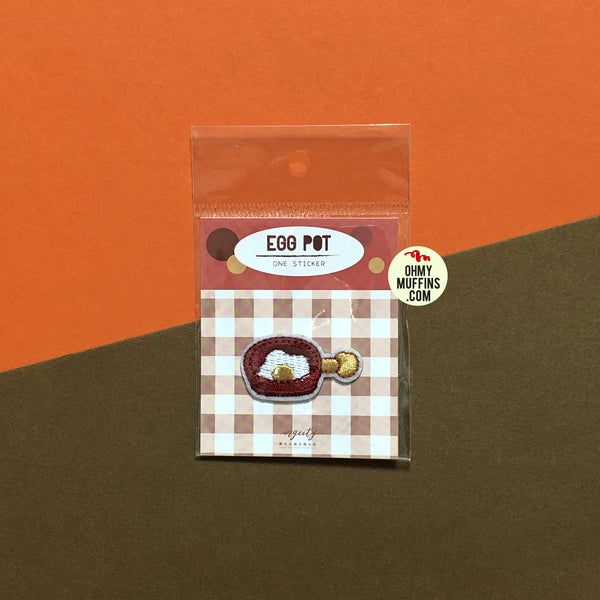 Sweet Shard [Egg Pot] Embroidered Sticker Patch