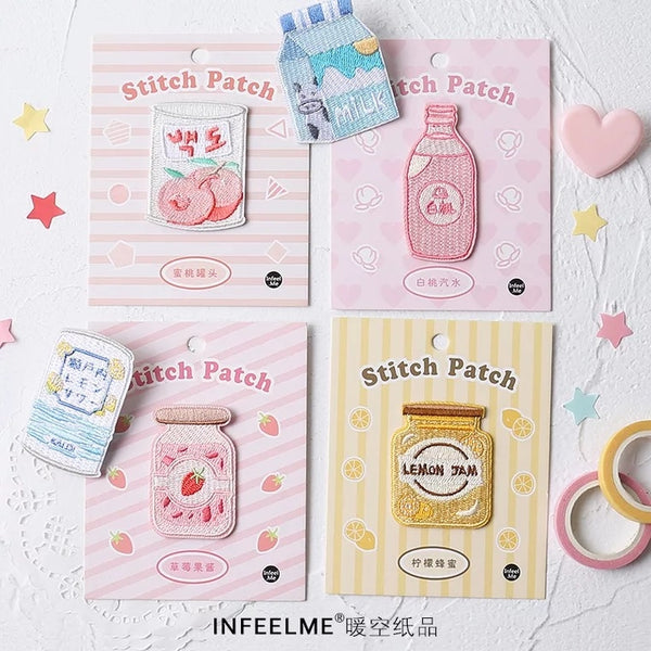 Sweet Sweet [Canned Pink Peach] Embroidered Sticker Patch