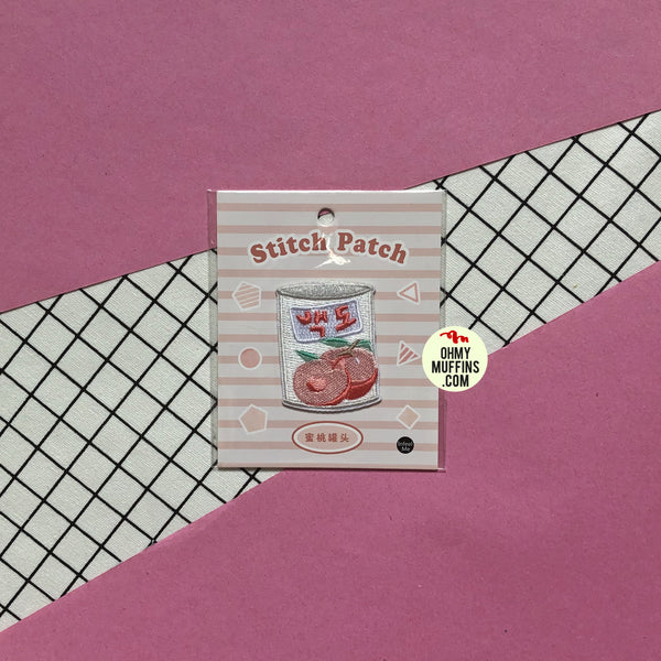 Sweet Sweet Canned Pink Peach Embroidered Sticker Patch
