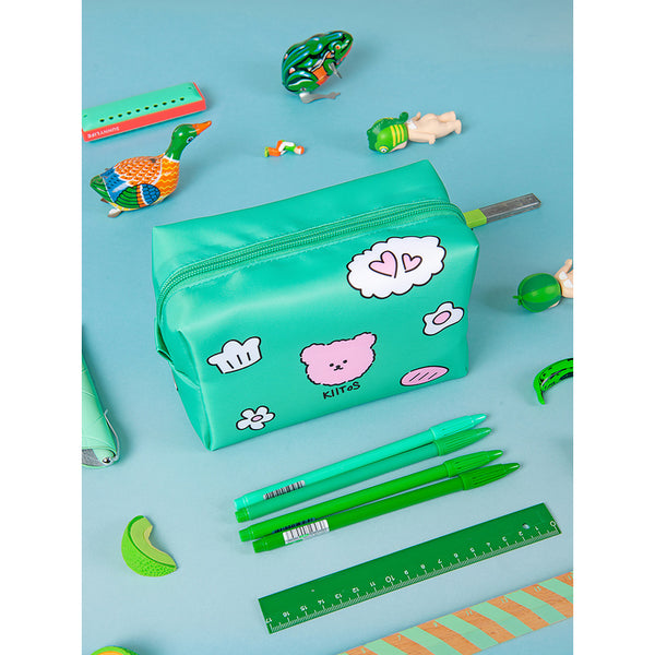 Teddy Bear [Green] Box Pouch By Kiitos Life