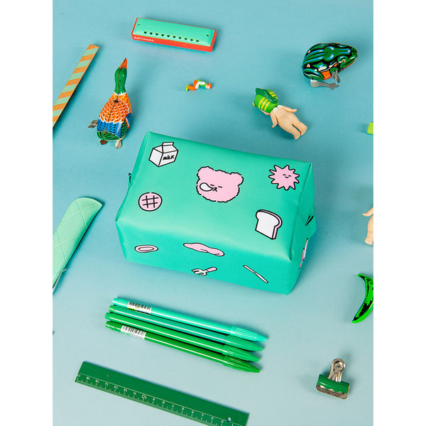 Teddy Bear [Green] Box Pouch By Kiitos Life