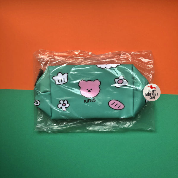 Teddy Bear [Green] Box Pouch By Kiitos Life