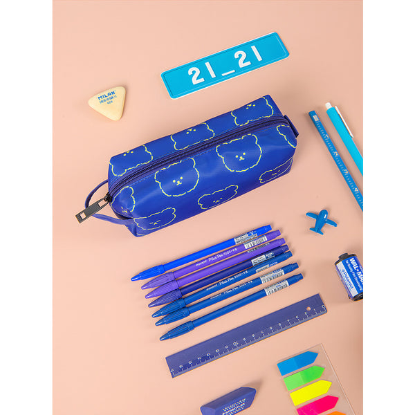 Teddy Bear [ Blue ] Box Pouch Wrist Strap By Kiitos Life