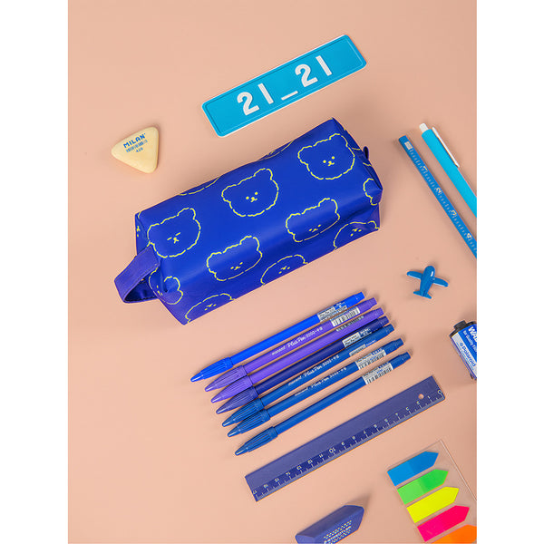 Teddy Bear [ Blue ] Box Pouch Wrist Strap By Kiitos Life