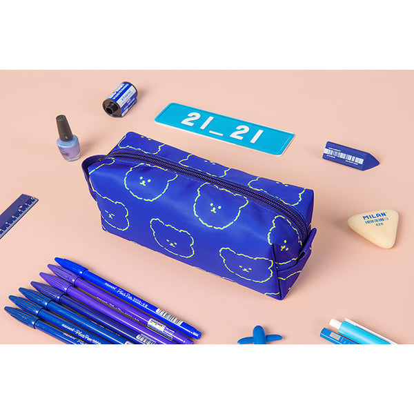 Teddy Bear [ Blue ] Box Pouch Wrist Strap By Kiitos Life