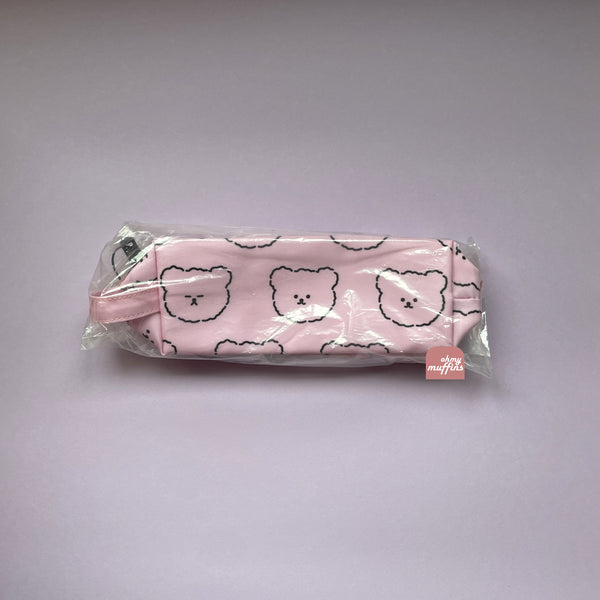 Teddy Bear [ Pink ] Box Pouch Wrist Strap By Kiitos Life