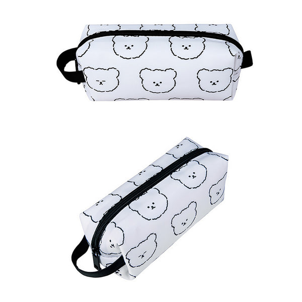 Teddy Bear [ White ] Box Pouch Wrist Strap By Kiitos Life