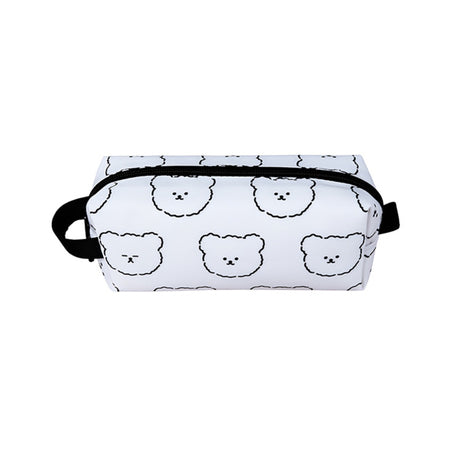 Teddy Bear [ White ] Box Pouch Wrist Strap By Kiitos Life