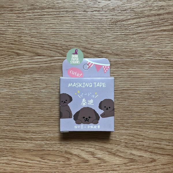 Teddy & Bichon Frise Dogs Washi Tape