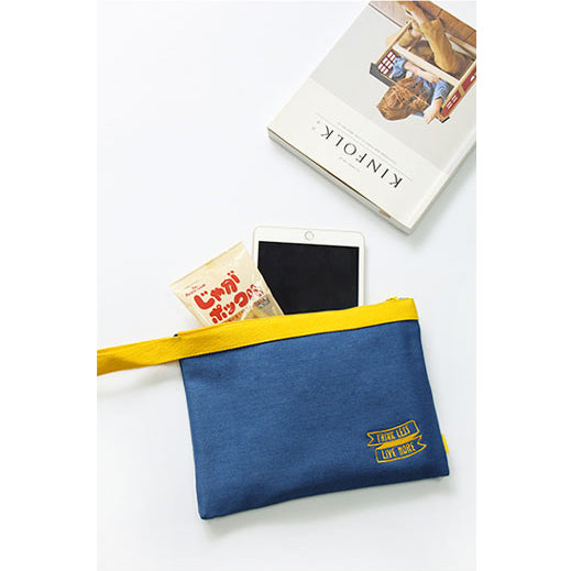 Think Less Live More [Yellow] Pouch By U-Pick