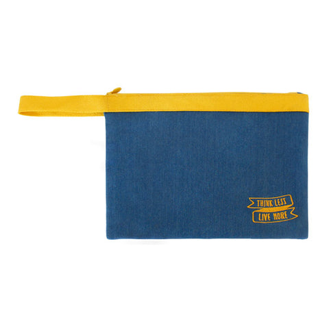 Think Less Live More Yellow Pouch By U-Pick