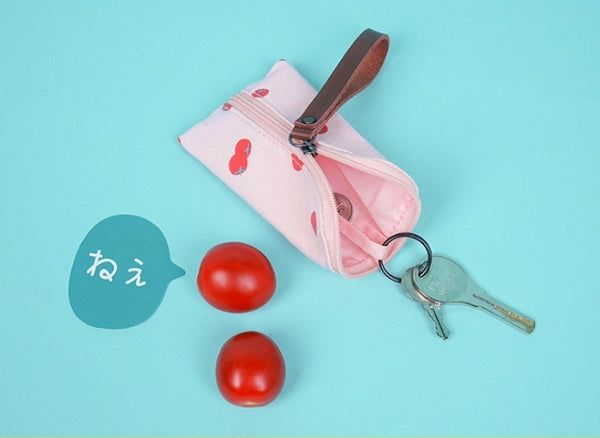 Key Coin Tomato Pink Pouch By 小野 Xaoye