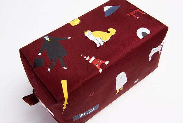 Impression Red Tokyo Box Pouch By Kiitos Life