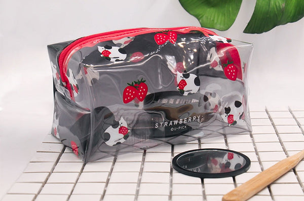 Summer Friends Strawberry Transparent Box Pouch By U-Pick