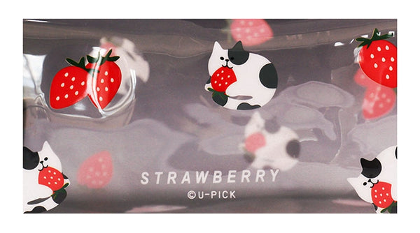 Summer Friends Strawberry Transparent Box Pouch By U-Pick