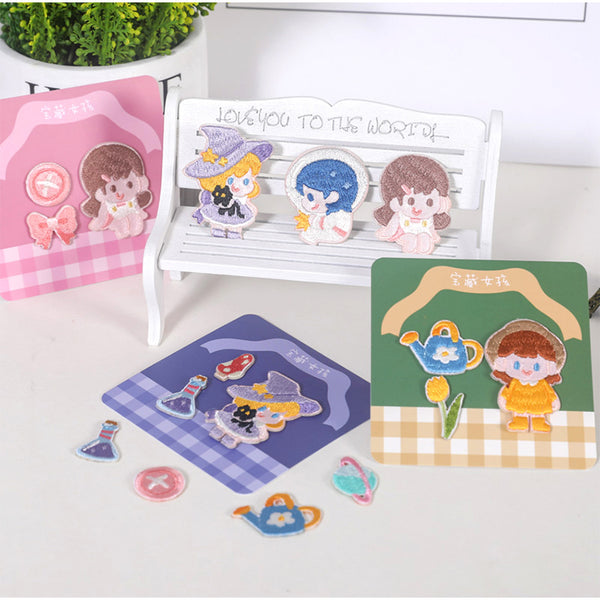 Treasure Girl [ Baby Witch ] Embroidered Sticker & Iron-On Patch