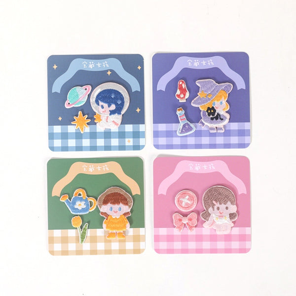 Treasure Girl [ Baby Witch ] Embroidered Sticker & Iron-On Patch