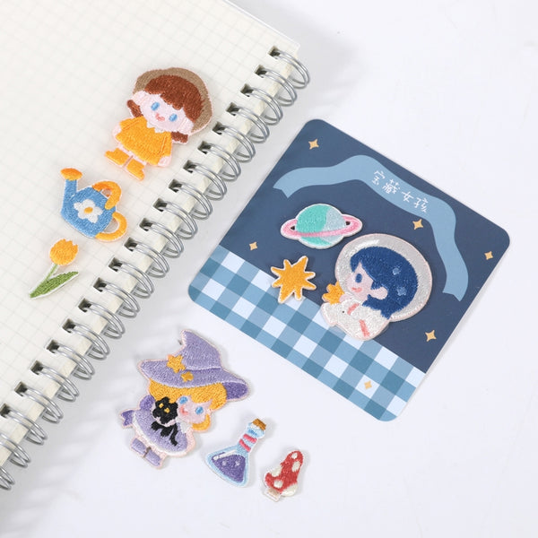 Treasure Girl [ Baby Astronaut ] Embroidered Sticker & Iron-On Patch