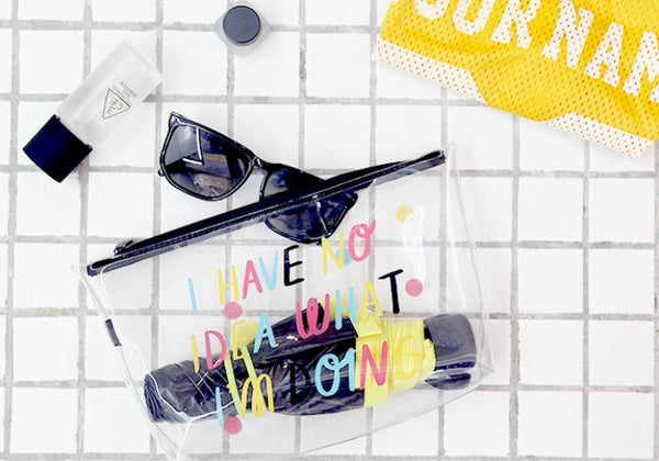 [Clearance Sale] Transparent [No Idea] Travel Pouch By U-Pick