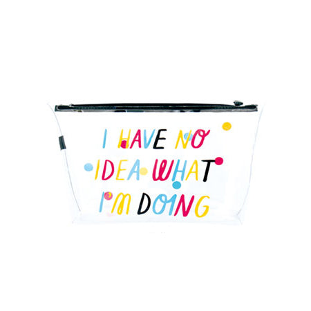 Transparent No Idea Travel Pouch By U-Pick