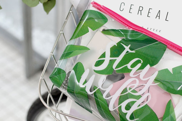 Transparent Stay Wild Travel Pouch By U-Pick