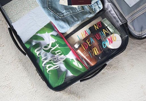 Transparent Stay Wild Travel Pouch By U-Pick