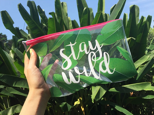 Transparent Stay Wild Travel Pouch By U-Pick