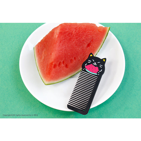 Small Pocket [Black Cat] Animal Melon Comb By U-Pick