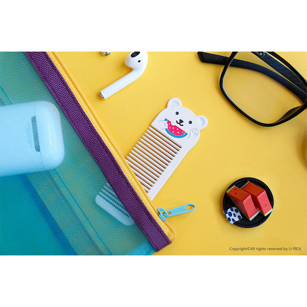 Small Pocket [Polar Bear] Animal Melon Comb By U-Pick