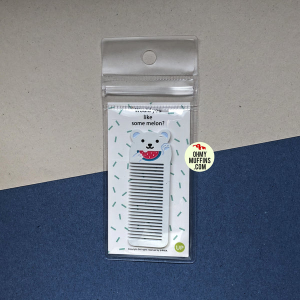 Small Pocket [Polar Bear] Animal Melon Comb By U-Pick