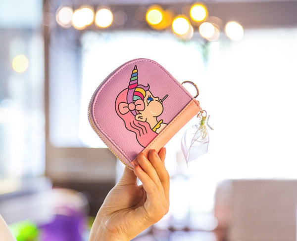 Half Moon [Unicorn Girl] Card Pouch By Bentoy