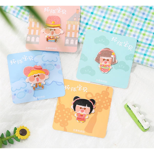 Universal Baby [Chinese Girl] Embroidered Sticker & Iron-On Patch