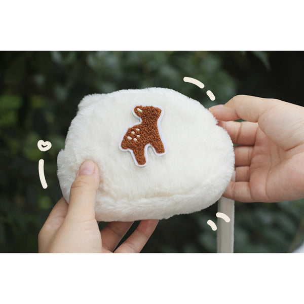 Warm Forest [Deer] Plush Embroidered Sticker & Iron-On Patch