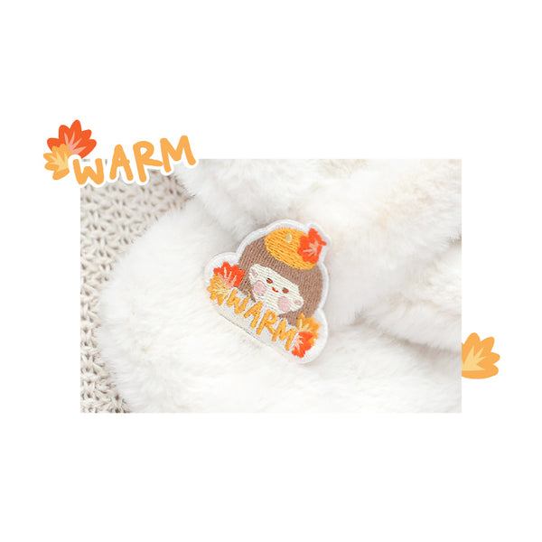 Warm Forest [ Girl ] Embroidered Sticker & Iron-On Patch