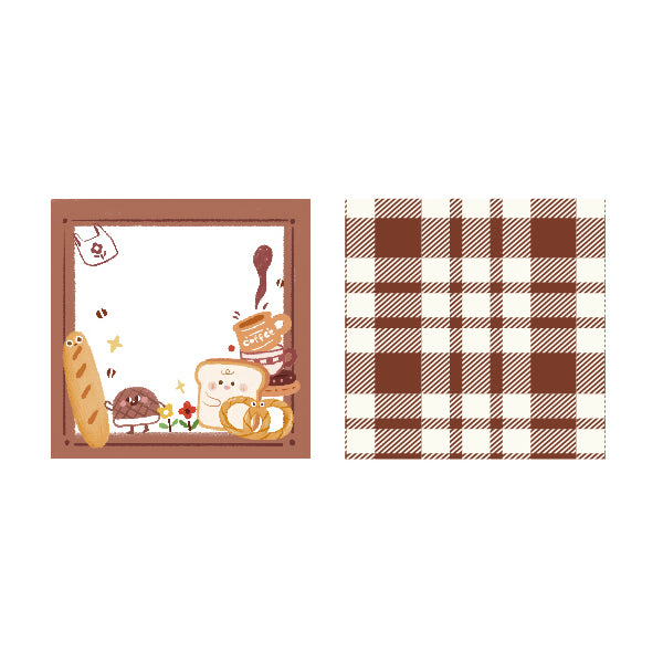 Warmth Light Bread & Coffee Notepad Memo Pad