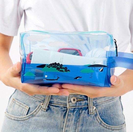 Transparent Whale Box Pouch With Strap By TUOUO