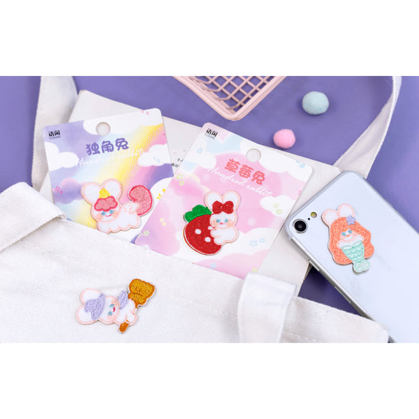 White Rabbit [Mermaid] Embroidered Sticker & Iron-On Patch