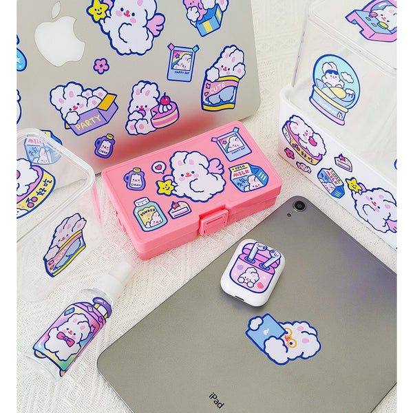 Fluffy Rabbit [UFO Catcher] Cute Stickers By Milkjoy