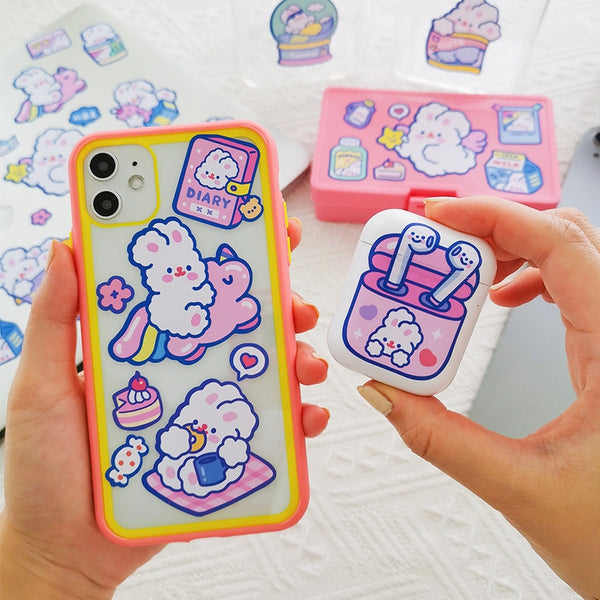 Fluffy Rabbit [Fridge] Cute Stickers By Milkjoy