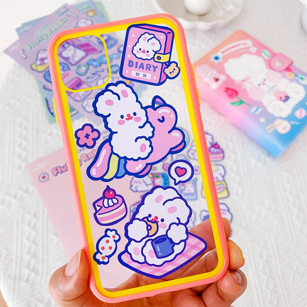 Fluffy Rabbit [UFO Catcher] Cute Stickers By Milkjoy