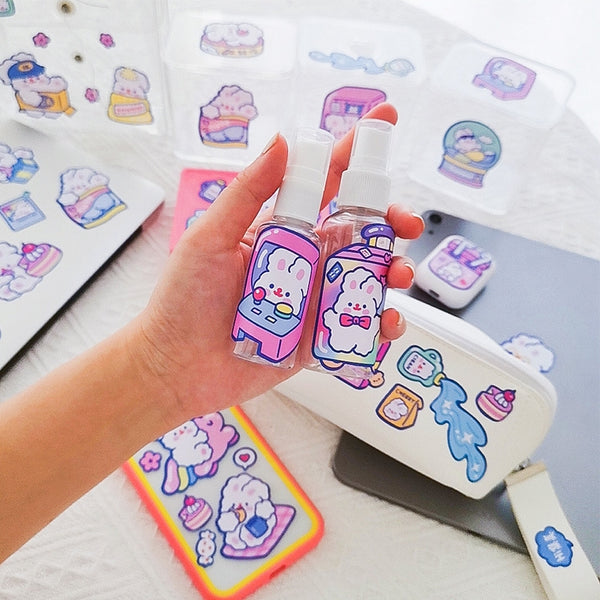 Fluffy Rabbit [Luggage] Cute Stickers By Milkjoy
