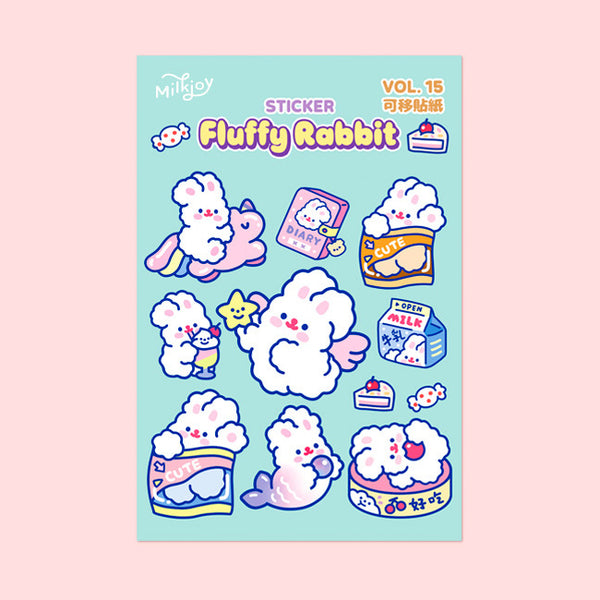 Fluffy Rabbit [Angel] Cute Stickers By Milkjoy