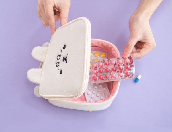 Animal White Square Pouch By Bentoy
