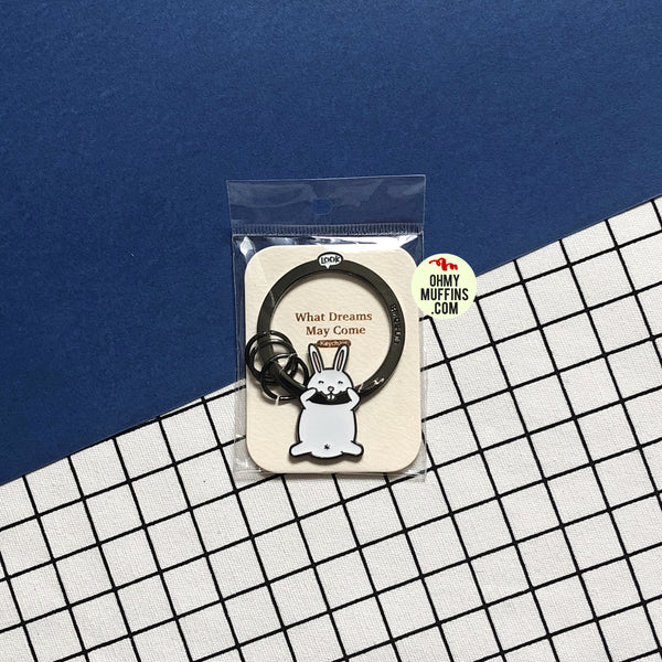 Hanging On Animal White Rabbit Key Chain By U-Pick