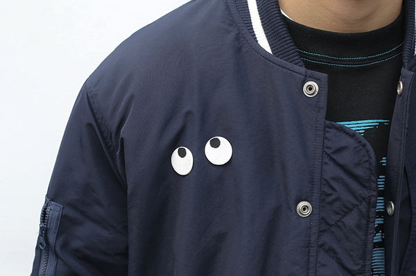 Wink Eye Roll Eyes Embroidered Sticker & Iron-On Patch